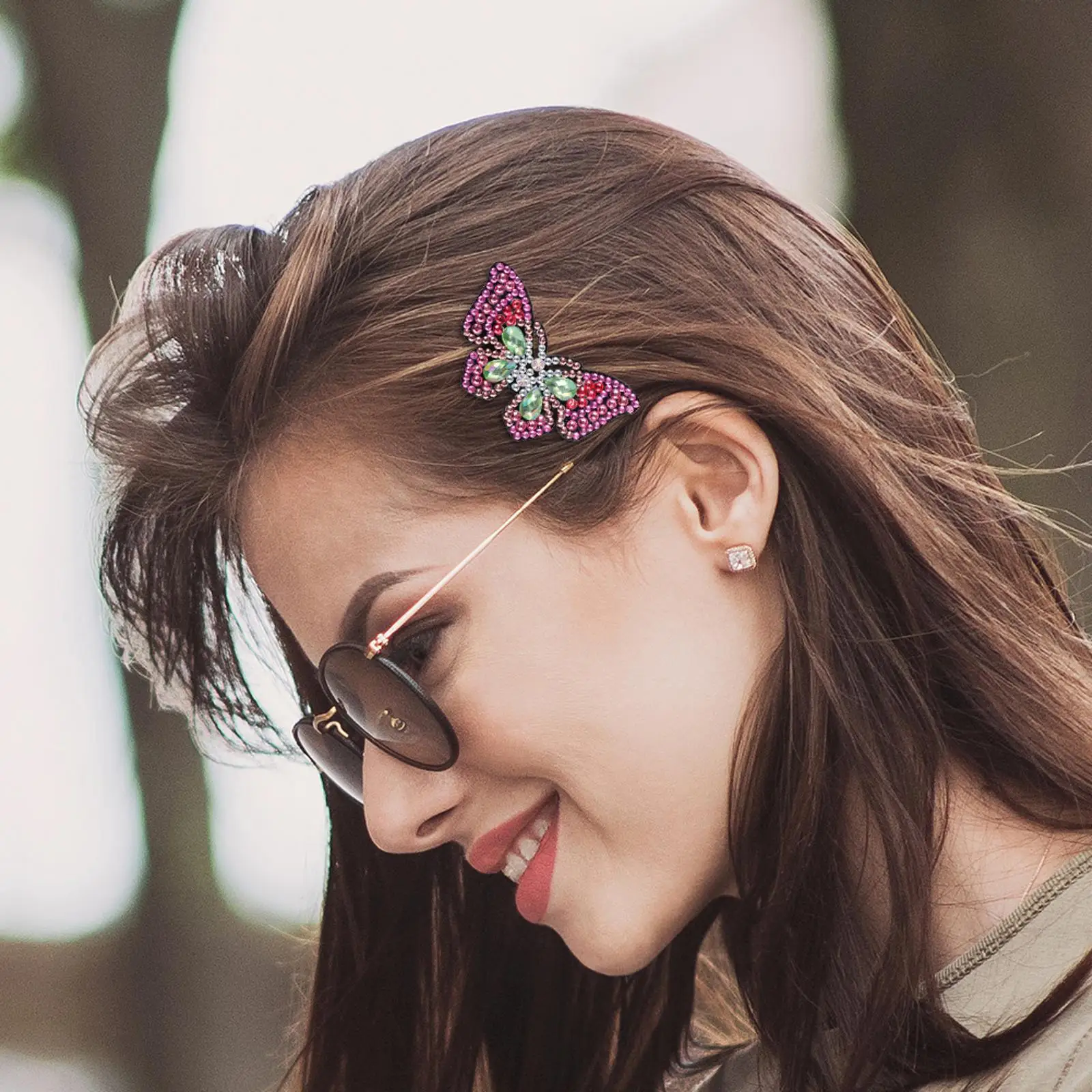 

3pcs DIY Diamond Painting Hair Clips Butterfly Rhinestone Bobby Pins Headwear