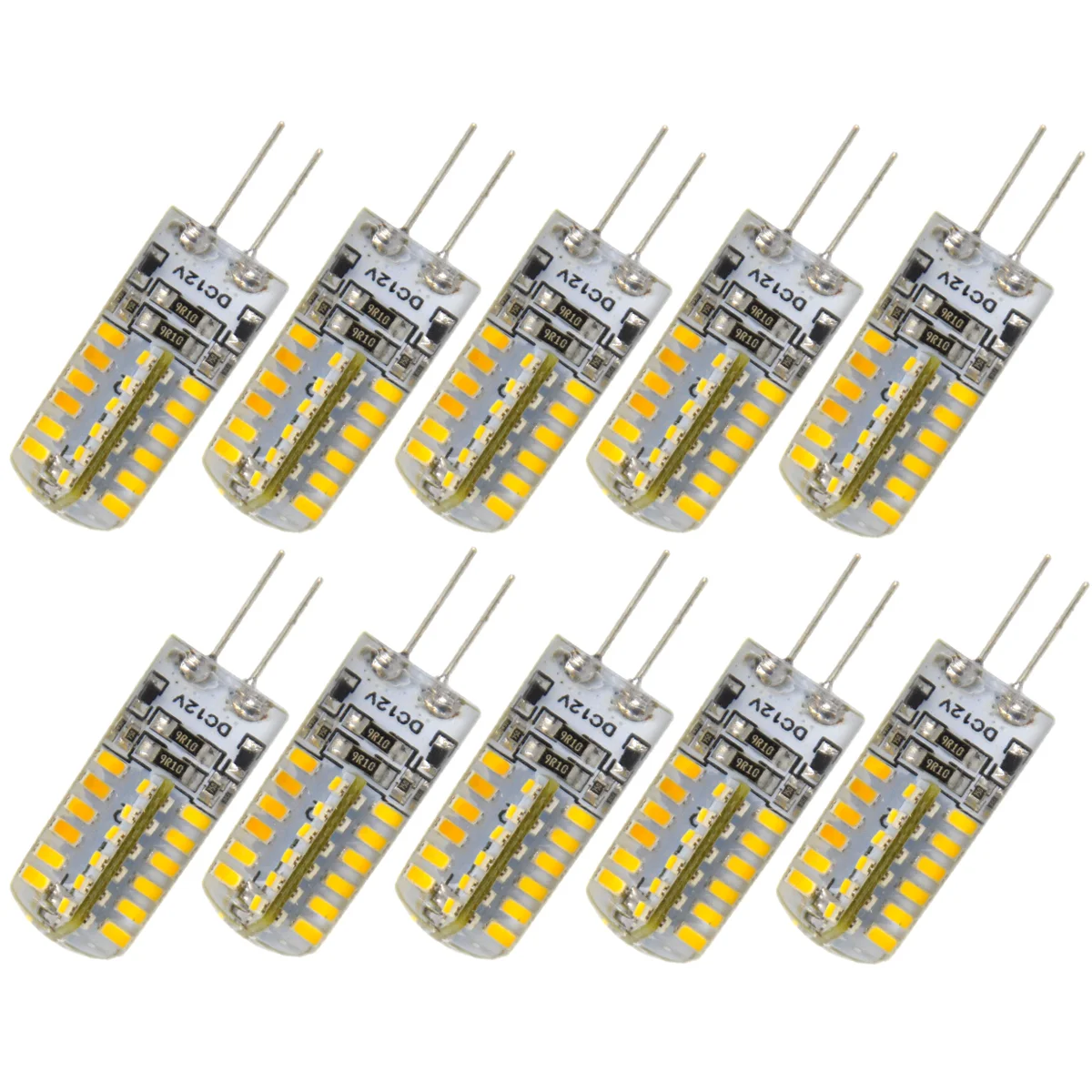 

10pcs G4 DC 12V 35W 170LM 3000-3500K SMD 3014 48-LED Bulbs Lamps Lights (Warm White) G4 LED bulb 12V