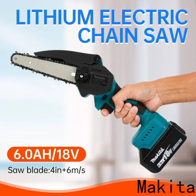 

MAKITA Japan Makita electric chainsaw UC100 rechargeable branch pruning 4 inch wood workshop DIY with 12V lithium electric loggi