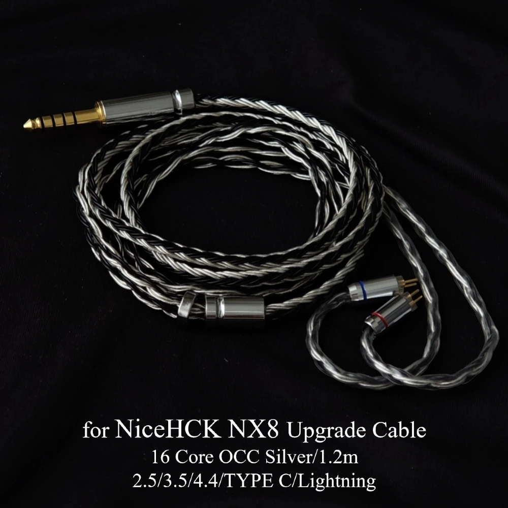 16 Core NiceHCK NX8 Himalaya Replacement Cord 3.5mm with Mic 2.5mm