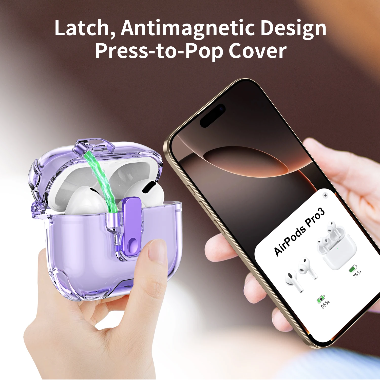 Hülle für 2026 AirPods 5/4, transparent mit Schlüsselanhänger, Telefonständer, weiche TPU-Skins, niedliche Kopfhörerhülle für AirPods Pro 3/Pro 4 – Detail 2
