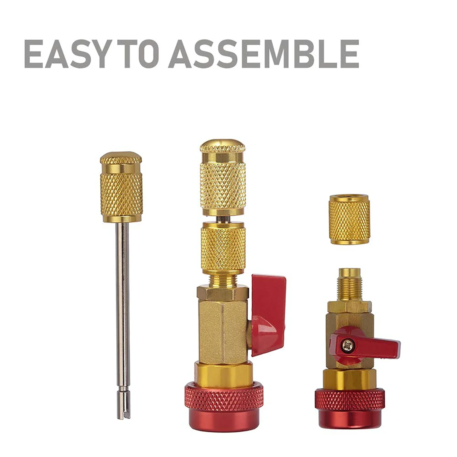 Automotive AC Valve Core Remover and Installer Tool Set, for R134a R1234yf Air Conditioning Systems