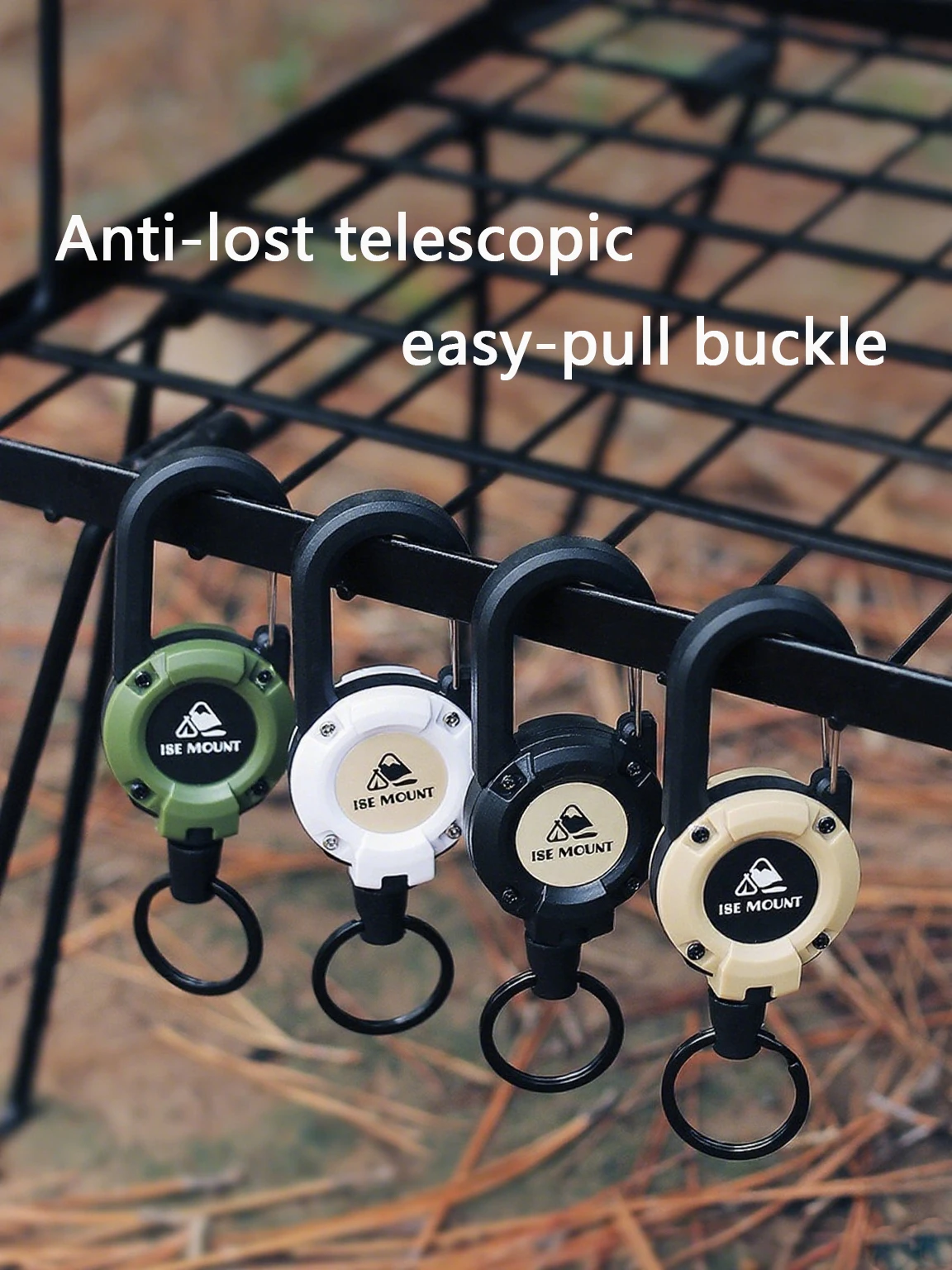 

Retractable Heavy Duty Pull Reel Carabiner Key Chains Strong Steel Wire Rope Buckle Outdoor Easy Pull Keychain Multi-tool