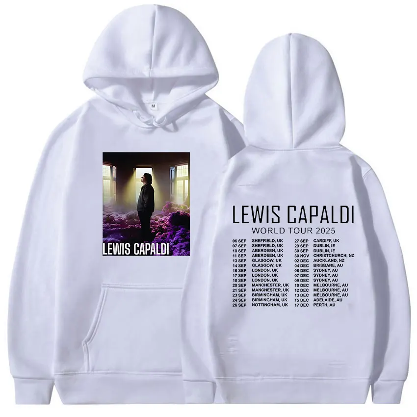 المغني لويس كابالديس جولة حول العالم 2025 المشجعين هوديي الرجال الصوف ملابس طويلة الأكمام البلوز موضة عادية المتضخم هوديس