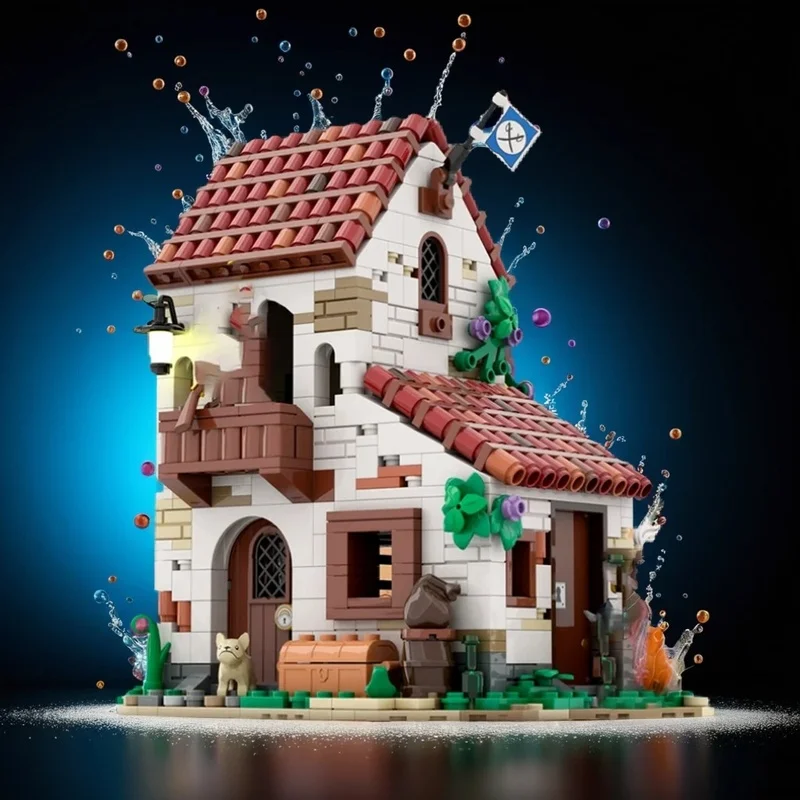 

921PCS MOC Street View Galactic Empire Soldiers House Pirates Series 1 Model Custom Building Blocks DIY Assembly Gift Home Set