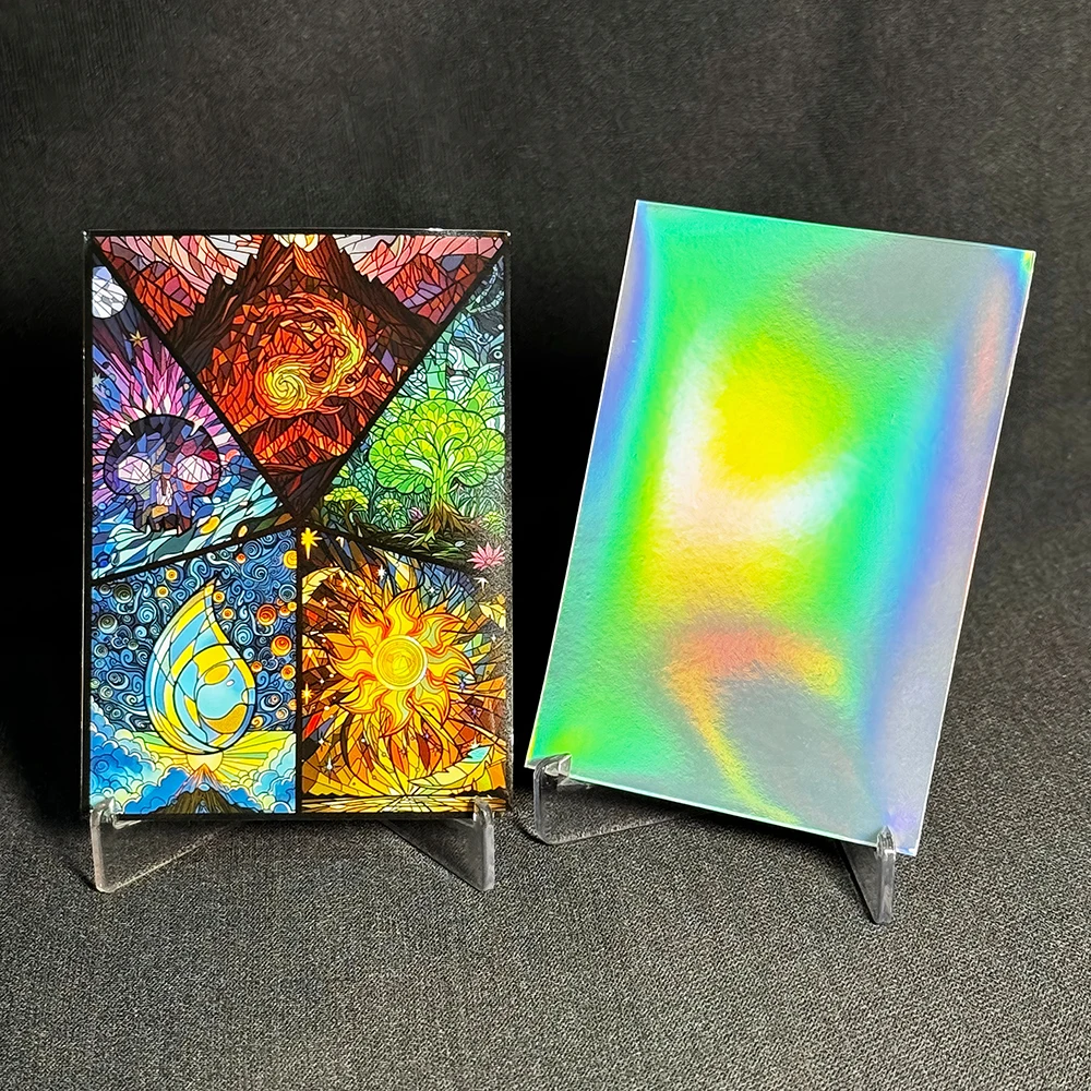 60PCS 66X91MM HOLO Art Trading Card Sleeves Game Card Sleeves Standard Size Card Protector for PTCG/MGT view 3