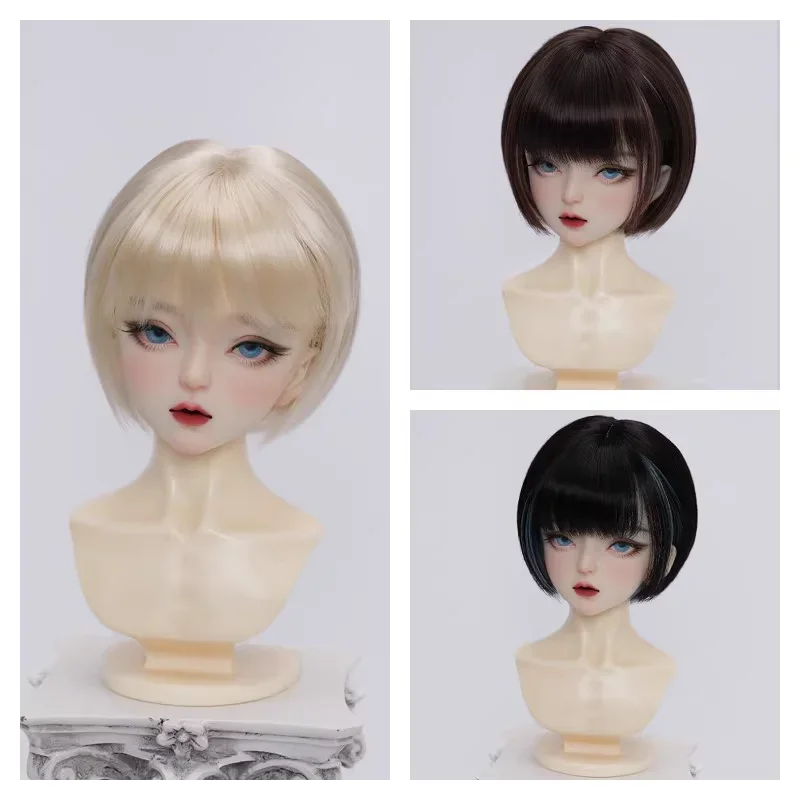 

Парики BJD, мягкие шелковые короткие волосы для кукол 1/3 1/4 1/6, SD MSD MDD YOSD, парики Боб, аксессуары для кукол