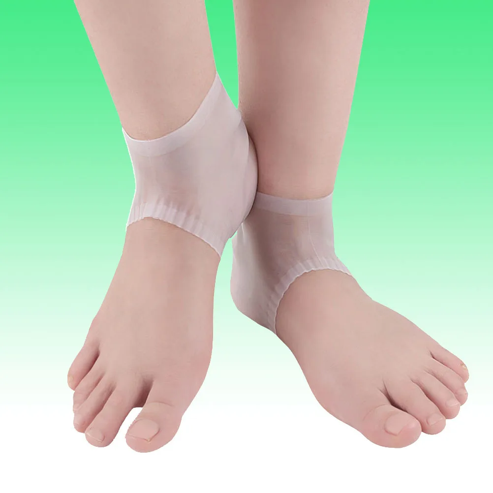 

1 пара носков для защиты пятки, силиконовый гель, противоскользящие, легко носить, предотвращающие волдыри, защита для ухода за ногами, увлажняющая