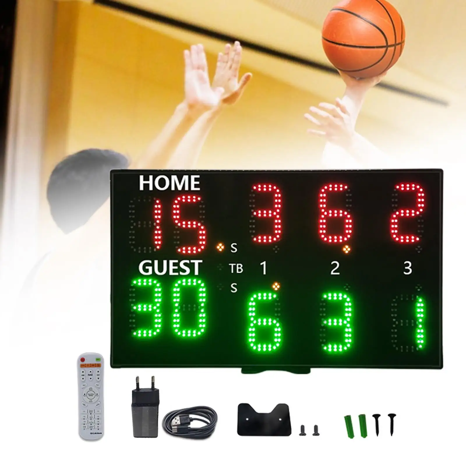 

Digital Scoreboard Multifunctional Electronic Scoreboard Score Keeper for Softball Basketball Soccer Boxing Indoor Outdoor Games