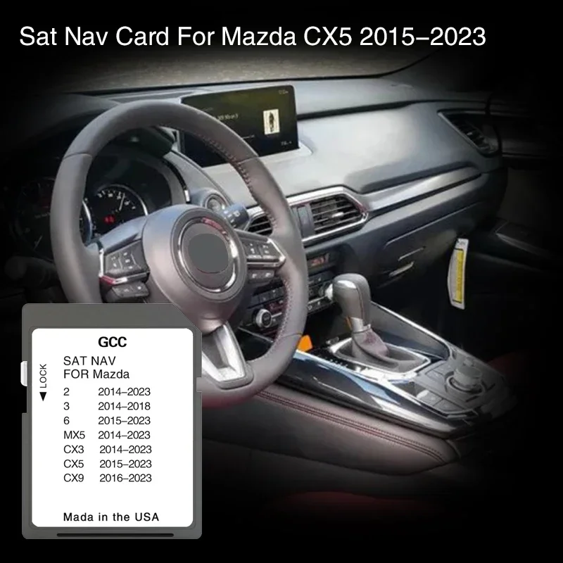 สําหรับ MAZDA CX5 ตั้งแต่ปี 2015 ถึง 2023 ฝาครอบกาตาร์โอมานโมร็อกโก Sat แผนที่นําทาง SD การ์ดใหม่ Update ระบบข้อมูลรุ่น