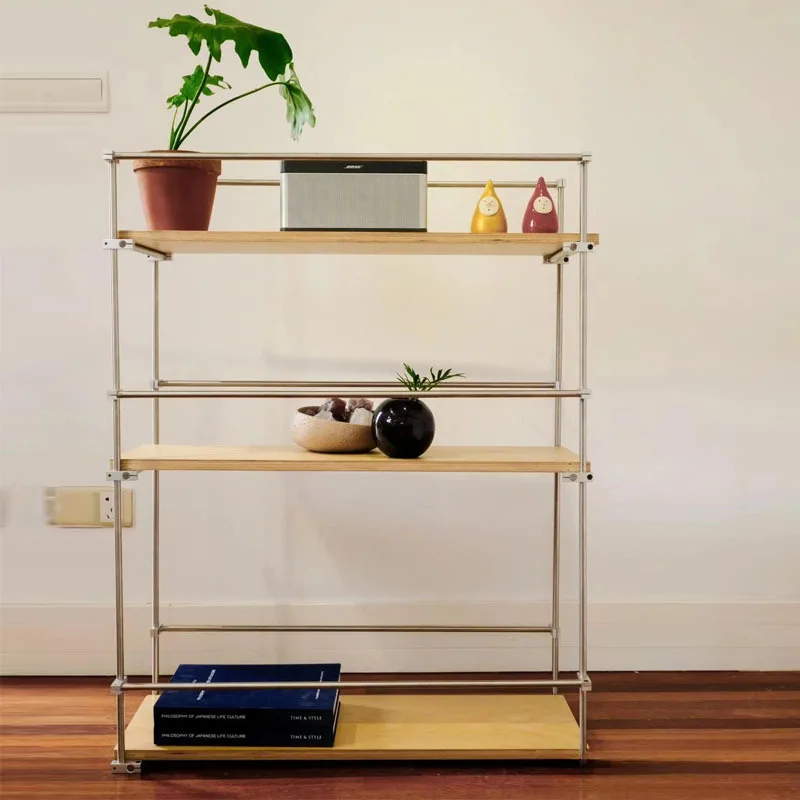 거실 잡화 다층 수납 및 정리 선반 심플한 바닥부터 천장까지의 사각 선반 서재 선반 꽃 선반