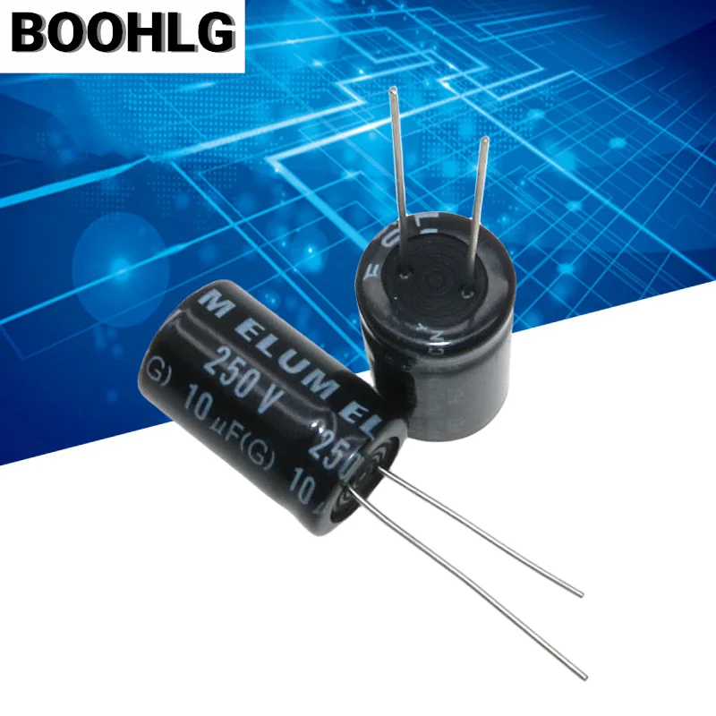 5PCS original genuine audio frequency crossover NP non-polar aluminum electrolytic capacitor 250v 10uf 13X20mm