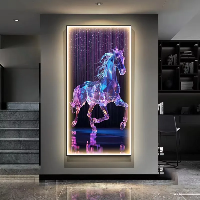 Modern Luxury LED Lighting Fixtures Corridor Paintings Restaurants Home Decor Murals Remote Control