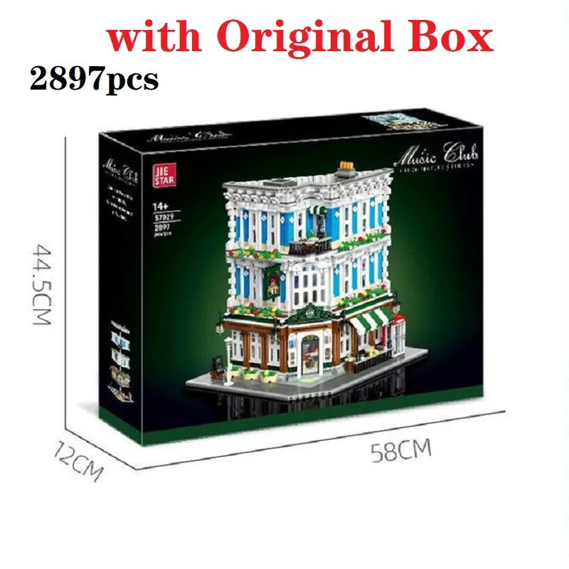 

With Original Box 2897 PCS Modern Tall Storeys Building Block Model Children Puzzle DIY Assembly Building Blocks Birthday