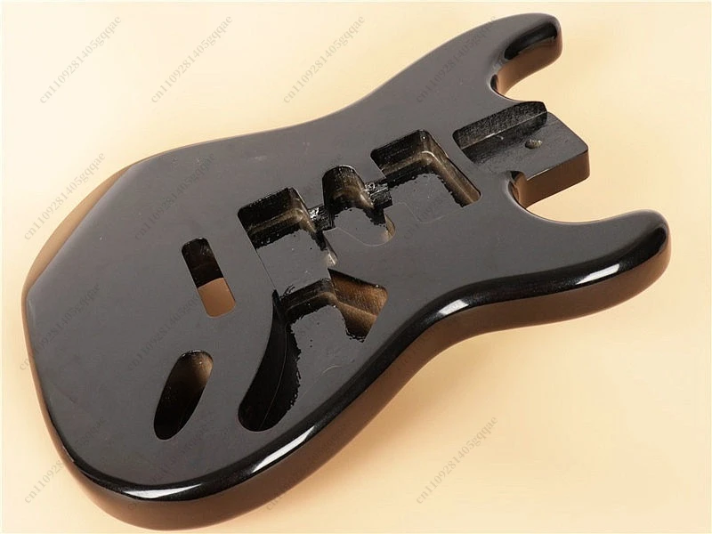 FY Electric Guitar Barrel Body, Double Shake Body Black Electric Guitar Body ST Electric