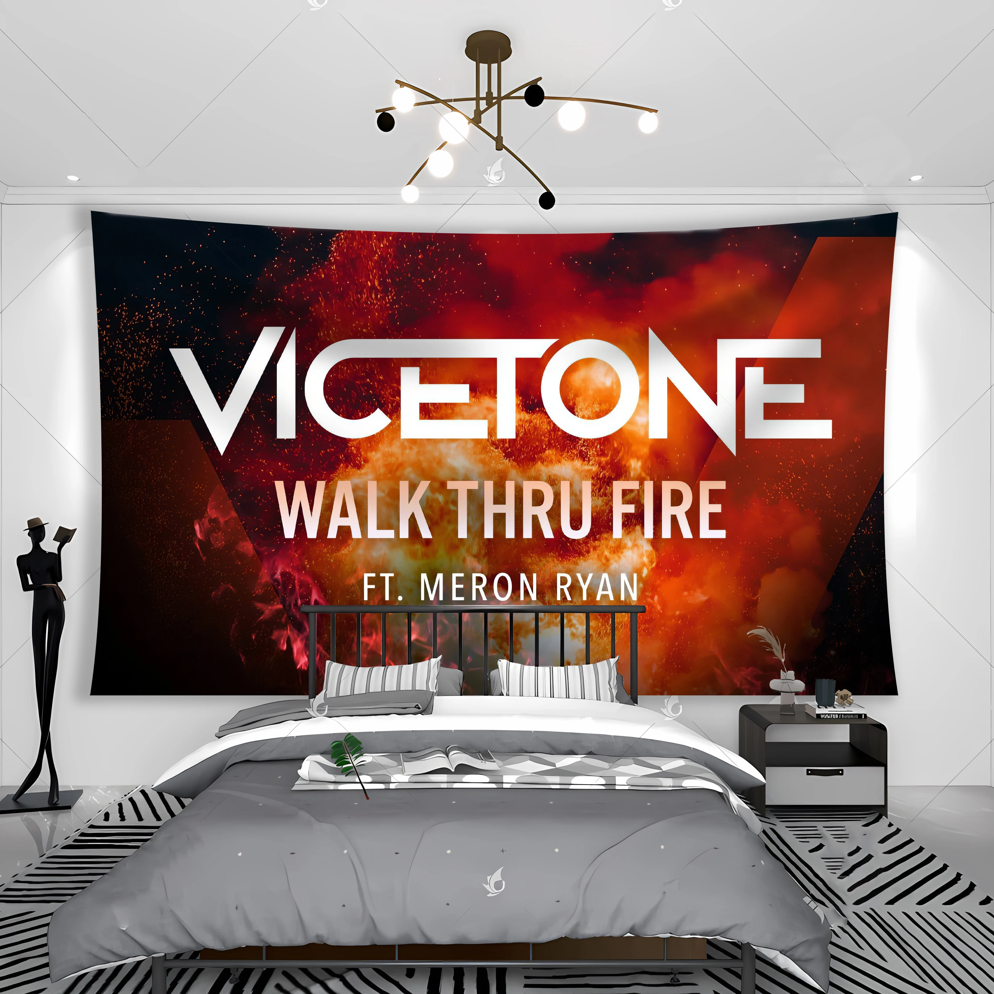 Vicetones DJ Tapestry Banner Electronic House Music Rock Club Or Room Bedside Home Decoration