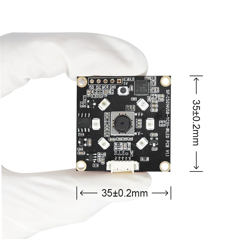 5MP 1080P 30fps Raspberry Pi OV5640 OV5648 Mini USB Camera Module with IR LED H.264 Video Compression CMOS Sensor
