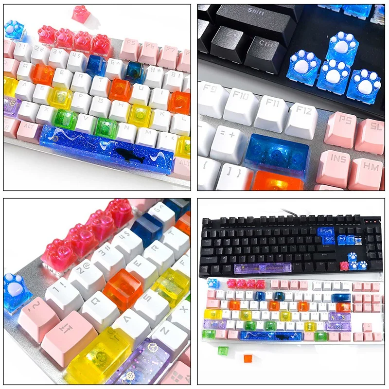 Mechanical Gaming Keyboard Mold Computer PC Gamer Keycaps Silicone Molds Resin Epoxy Molds Handmade Crafts Making Tools