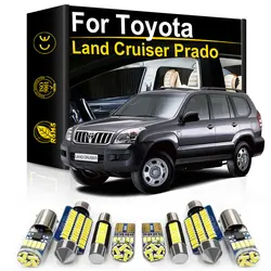 Car Interior LED Light Kit For Toyota Land Cruiser Prado 120 150 90 FJ Cruiser 70 80 100 200 Canbus Map Dome License Plate Lamp
