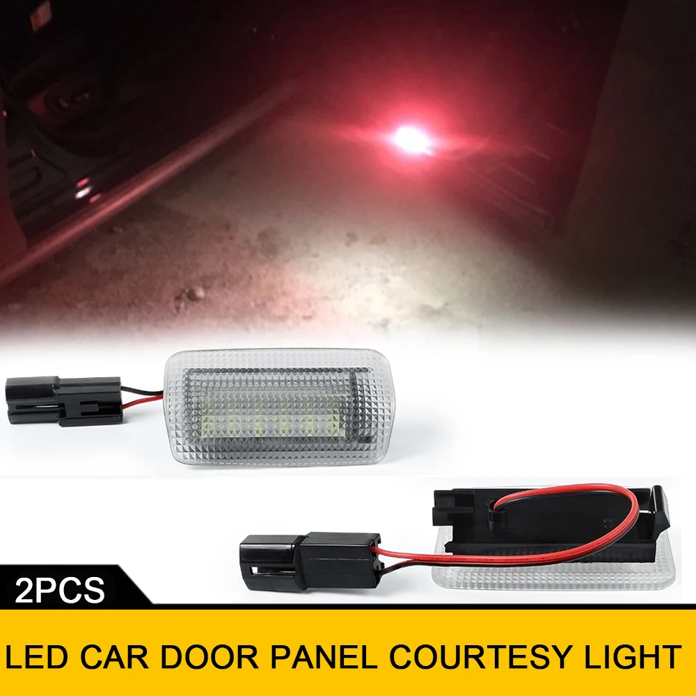 White Red LED Interior Door Panel Warning Lights For Toyota WISH Vellfire Venza Tundra Tarago Siema Sienna Sequoia Reiz Prado