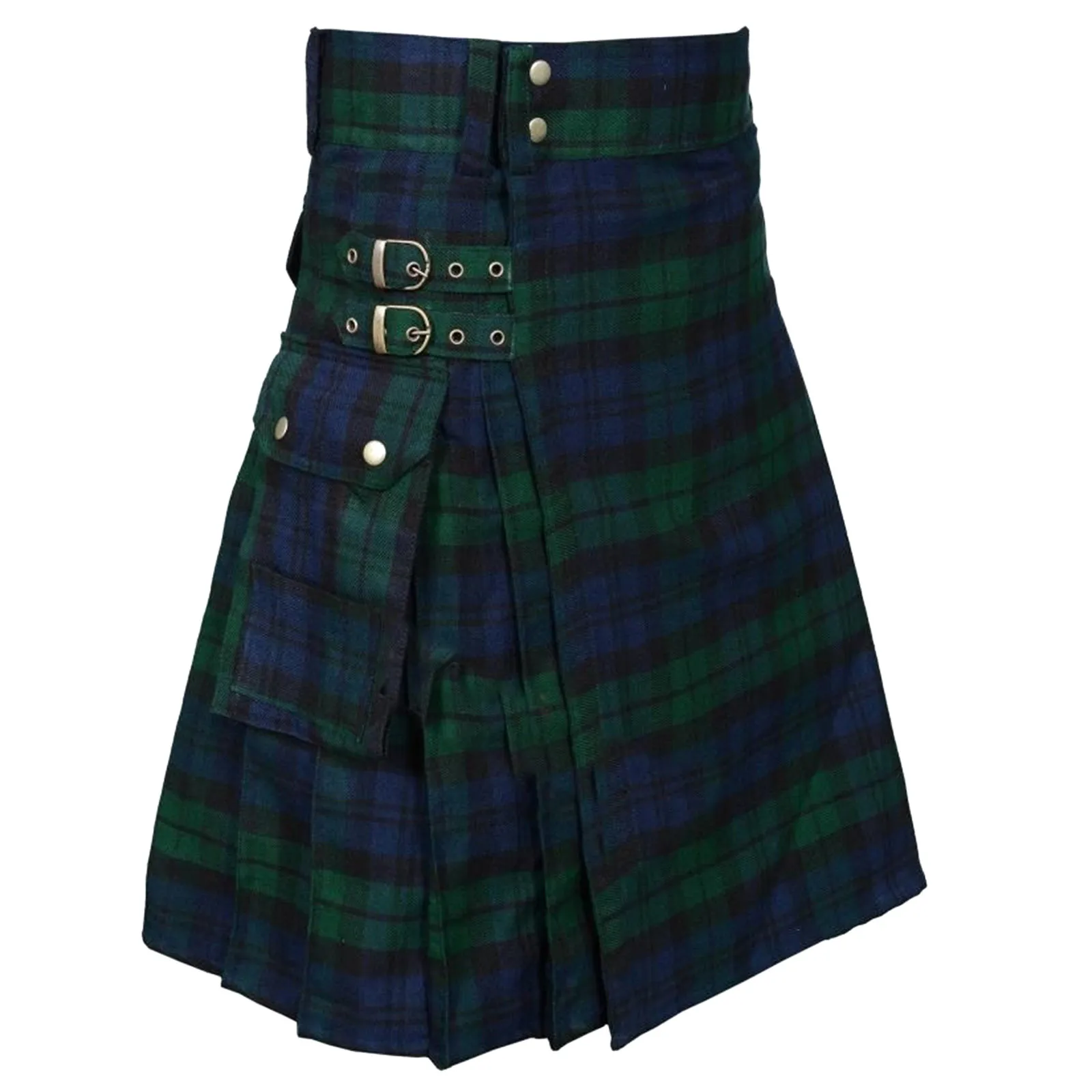 Rok pria Vintage Kilt Skotlandia Gothic Punk Fashion rok saku Kendo pakaian kasual musim gugur pria Streetwear Bottoms