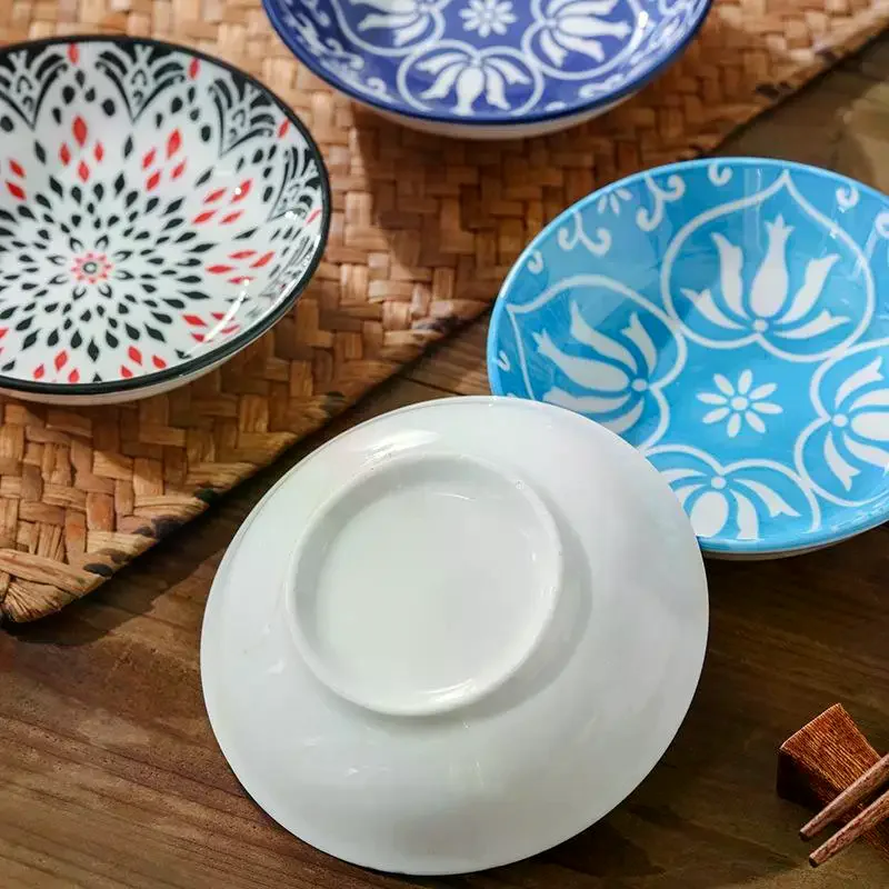 Ceramic Seasoning Dishes Ceramic Condiment Dishes Bohemian Style Plates Sauce Dishes For Kitchen Restaurants Sushi Shops Picnics