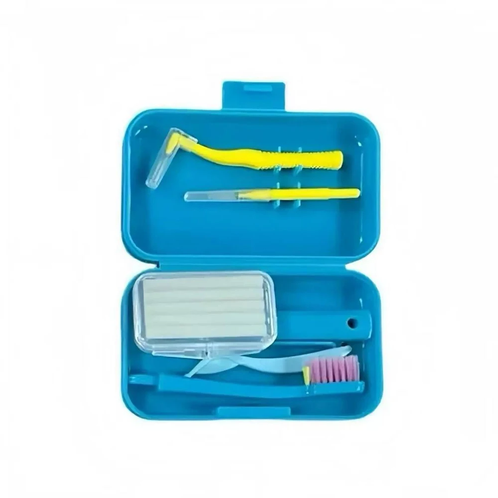 20 boxes Portable Dental Orthodontic Braces Cleaning Toothbrush Interdental Teeth Brushes and Ortho Protective Wax Kit
