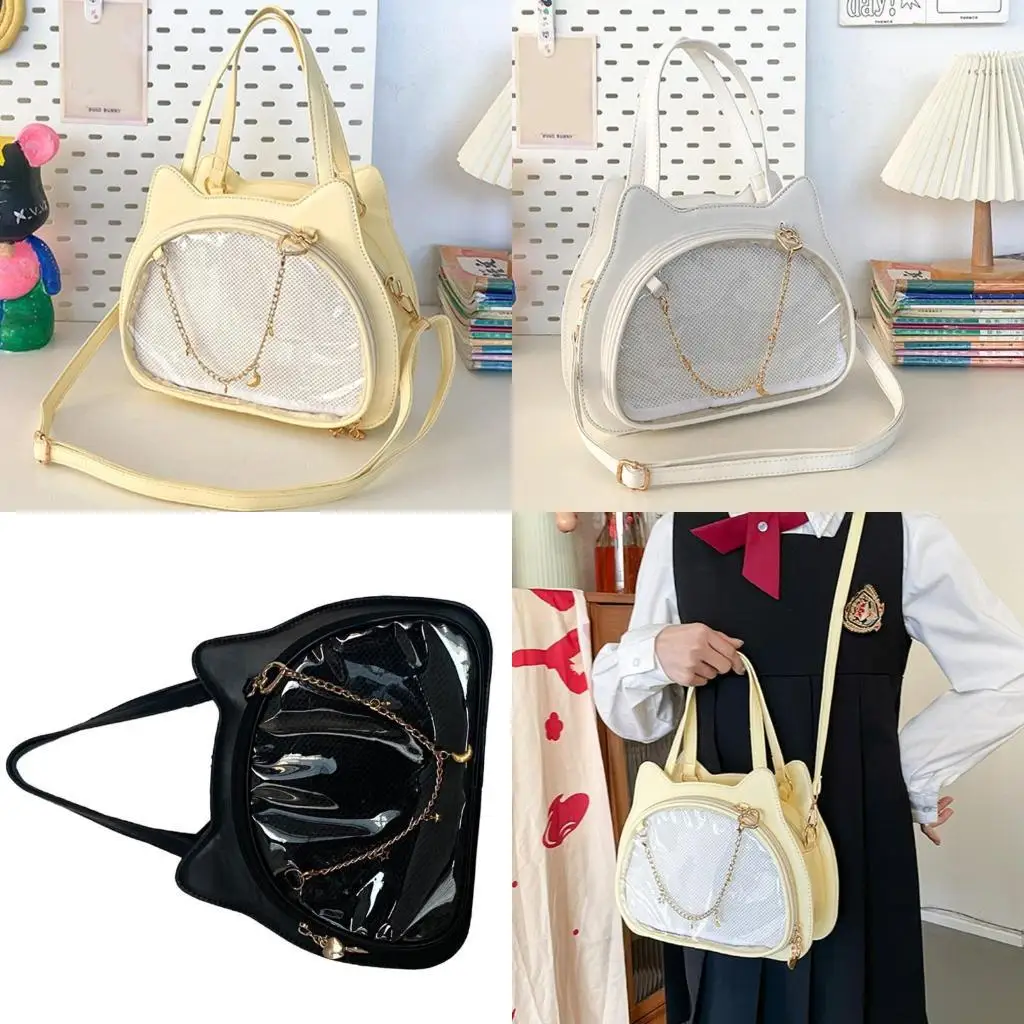 

D46D Japanese Itas Bag for Women Cats Shoulder Bag Girl PU Handbag Crossbody Bag