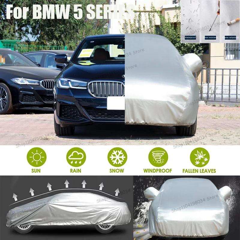 

For BMW 5 SERIES Auto parts Anti snow Anti dust Sunscreen Anti-uv Anti peeling paint And Anti Rainwater 210t car cover Car cover