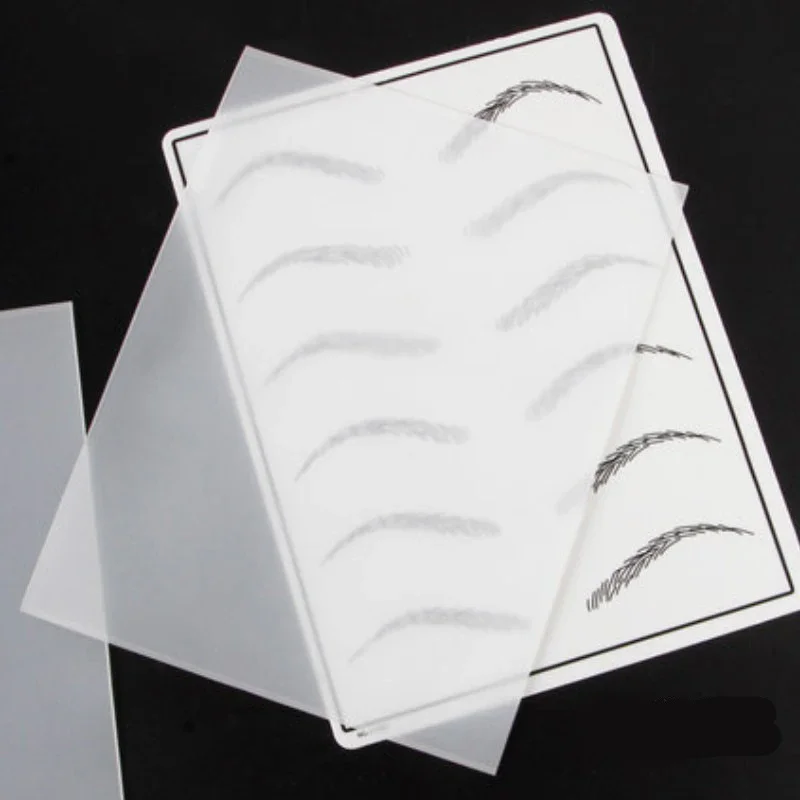 

1PC Dual Side Blank Tattoo Practice Skin Translucent Permanent Makeup Eyebrow Lips Latex Skin Sheet For Beginner Training