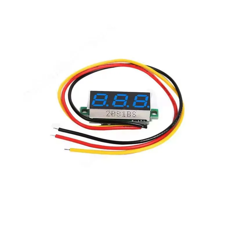 ミニLEDデジタル電圧計,逆保護,電圧テスター,パネルメーター,0.28, 3線式,DC 0-100v