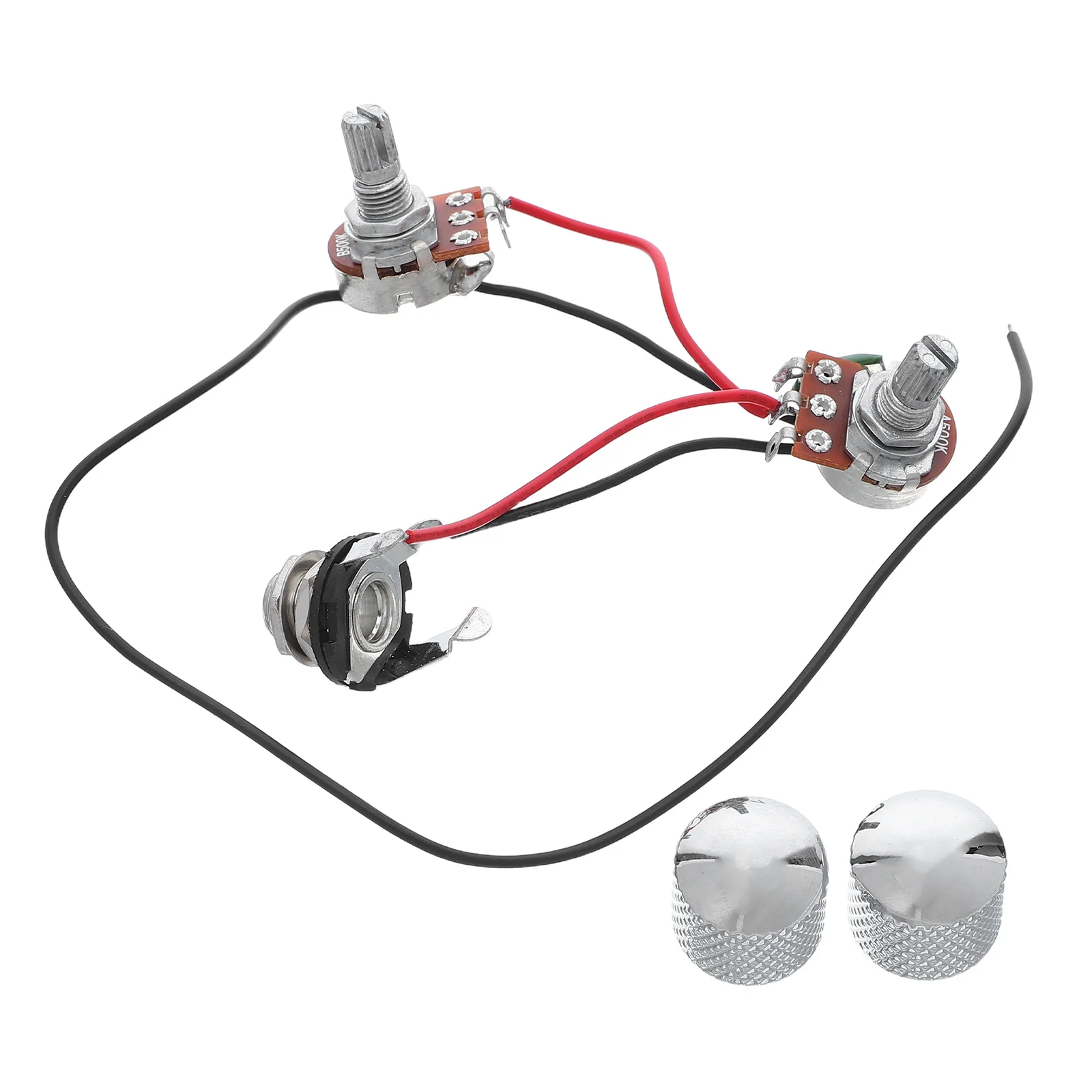 

1Set Premium Guitar Potentiometer Harness Copper Jack Terminals Strong Durability Compact Size Fast Installation for Guitar