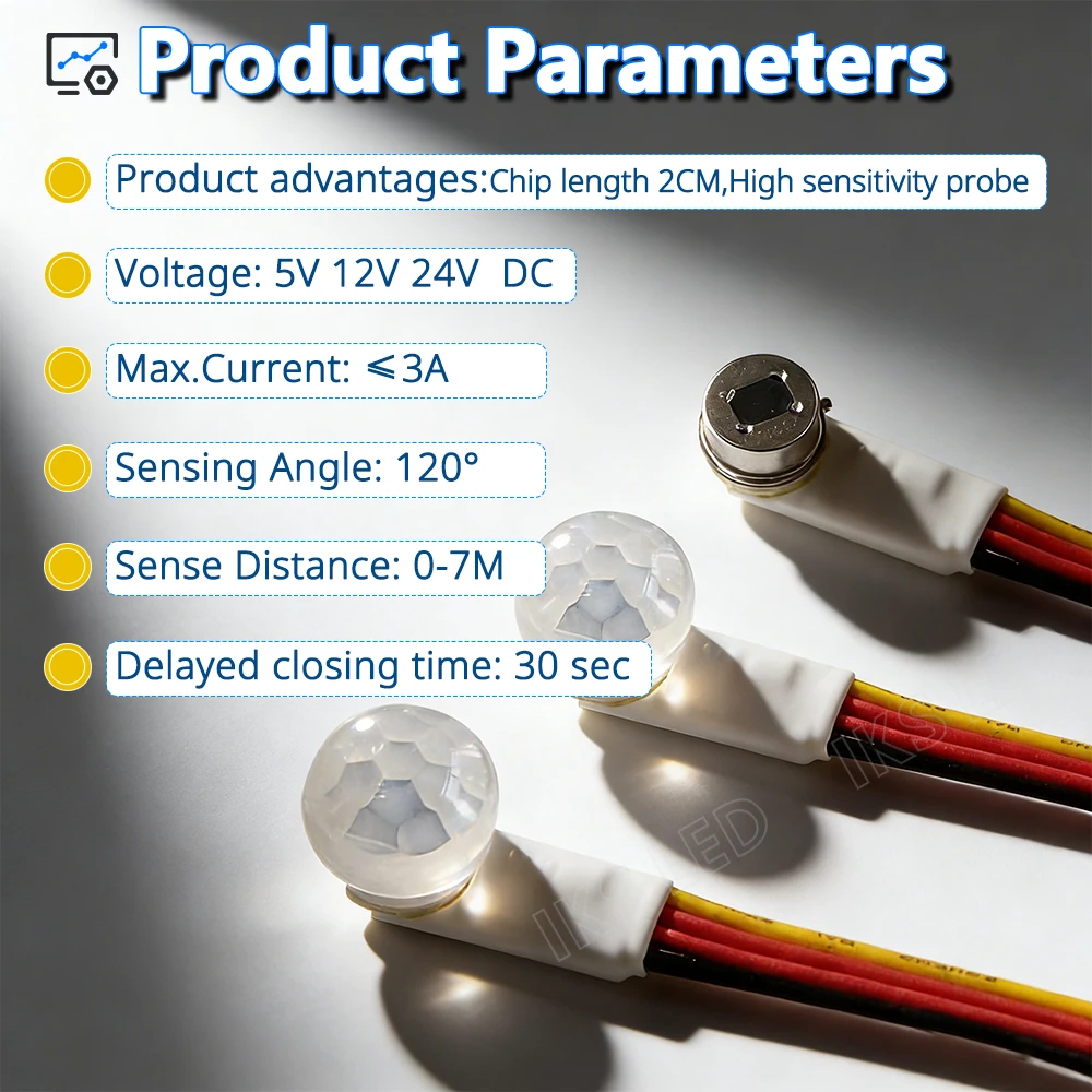 DC 3.7 To 24V Mini Motion PIR Pyroelectric Infrared Motion Human Sensor Automatic Detector Module PIR Sensor for Led Strip