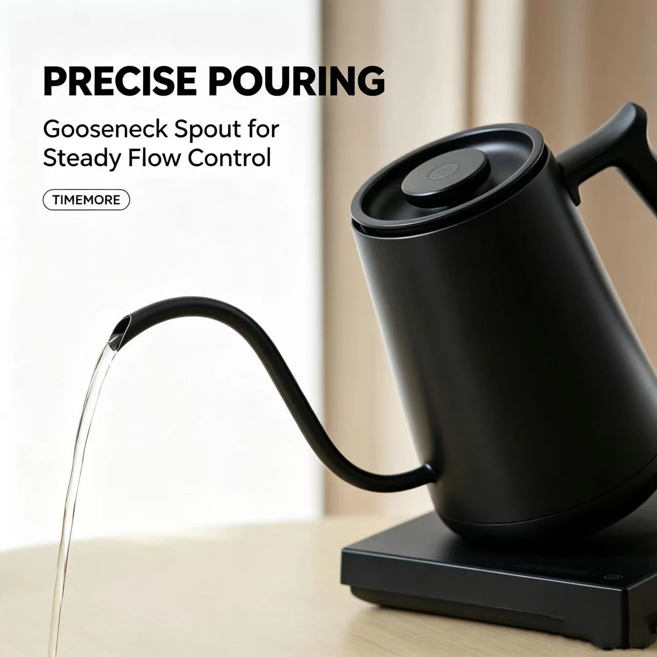 TIMEMORE Coffee Pot Kettle Fish03 600ML Pour Over Kettle Ergonomic Stainless Steel Tea Milk For Kitchen Home Travel Office