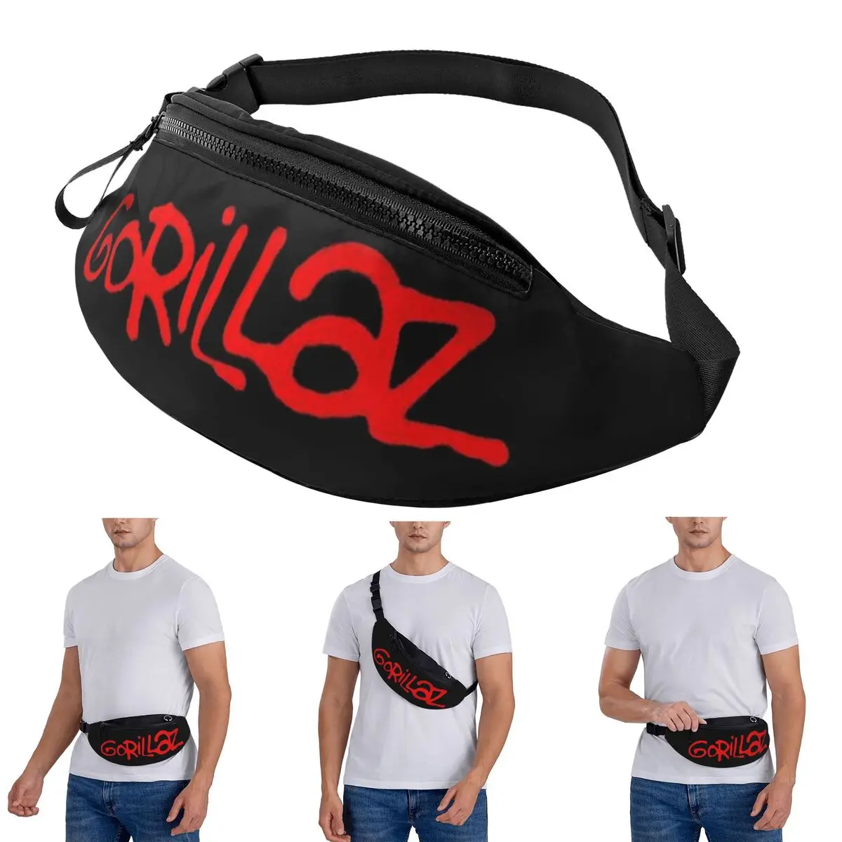 

Crossbody Waist Bag Gorillaz Symbol (3) Men Women Fanny Pack Traveling Running Money Phone Pouch