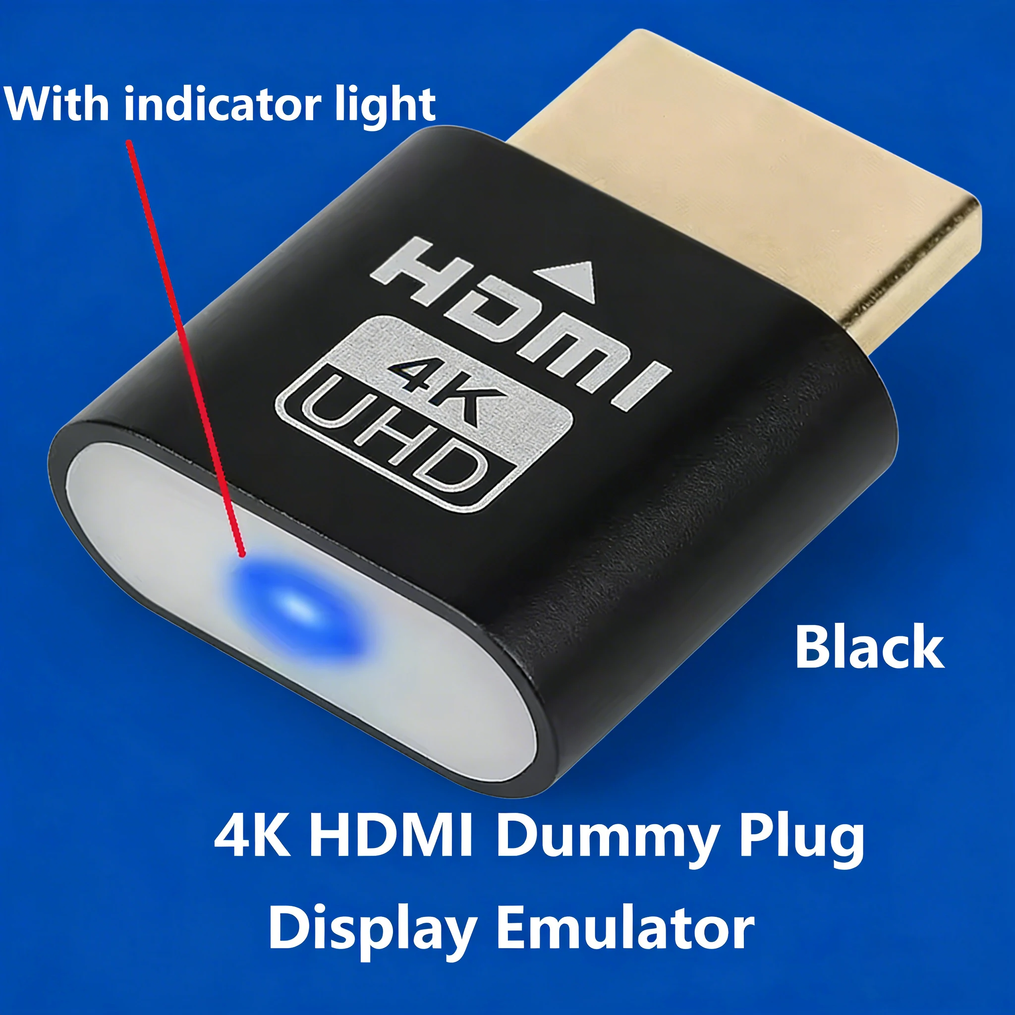 4K 60Hz HDMI Dummy Plug HDMI Virtual Display Adapter EDID Emulator Headless Ghost Emulator Desktop Accessories PC Prevent Sleep