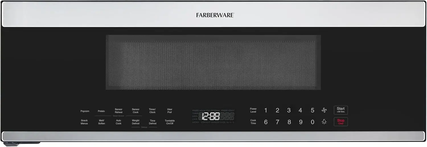 -the-Range Microwave Oven, 1.2 Cu. Ft. - 1000W - Auto Reheat, Multi-Stage Cooking, Melt/Soften Feature, Child Saf