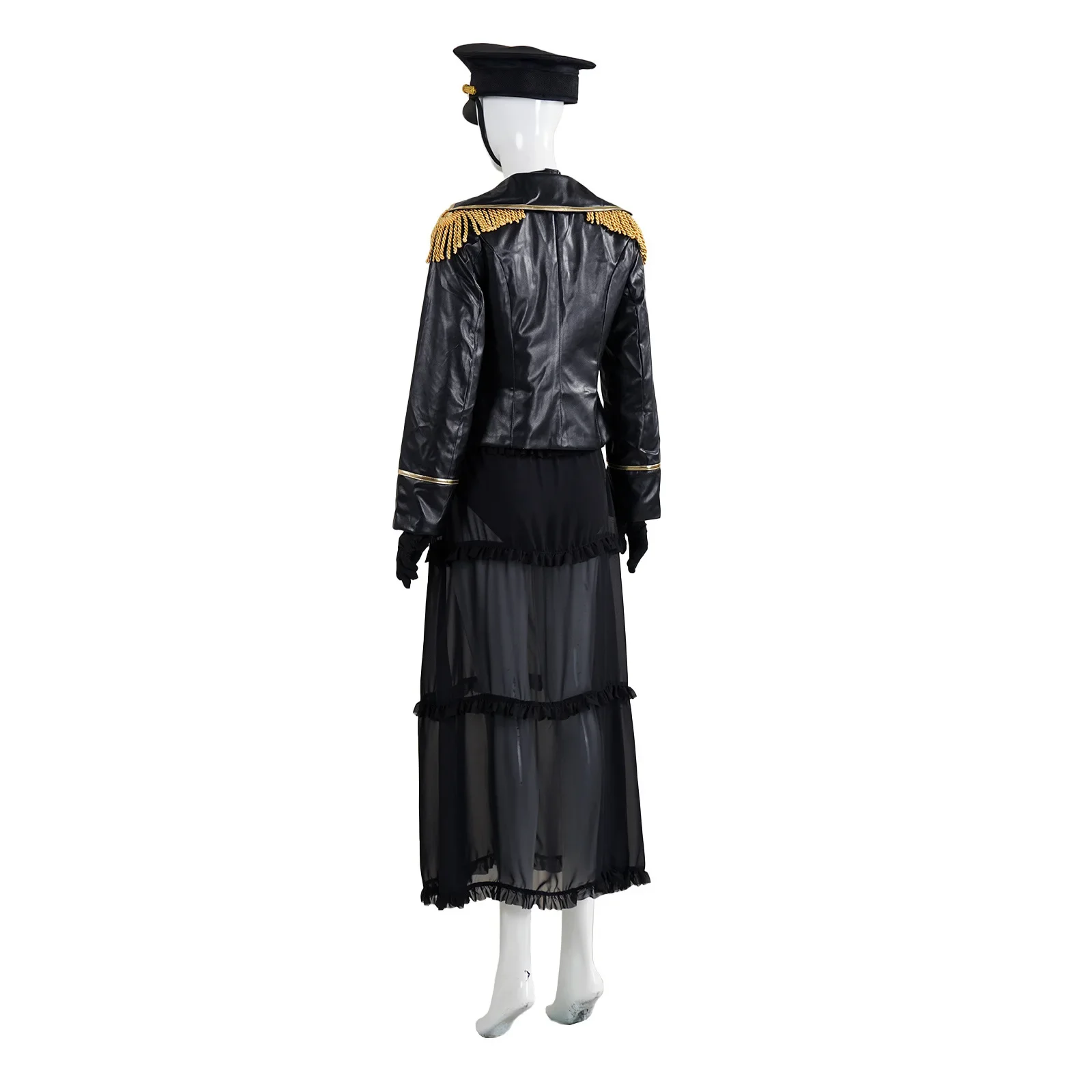 زي نو شيما كيكا الأسود للحفلات التنكرية كيتا نو شيما كيكا مجموعة سوداء من زي أداء شخصية الرسوم المتحركة #4