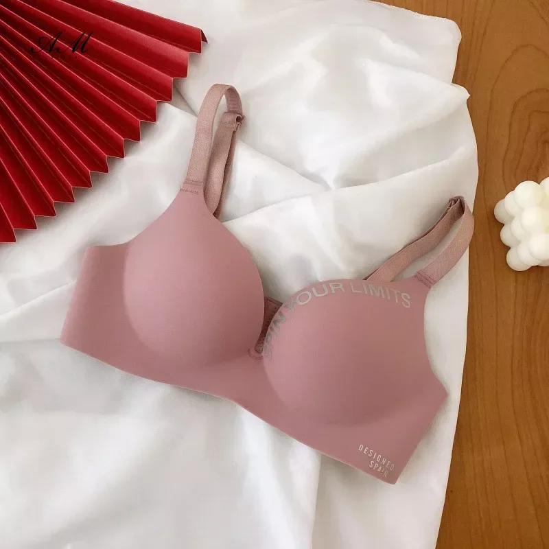 Fashion Women Seamless Bra Sexy Push Up Bralette Underwear Wireless Female Adjusted-straps Lingerie Letter Pattern Bras image 6