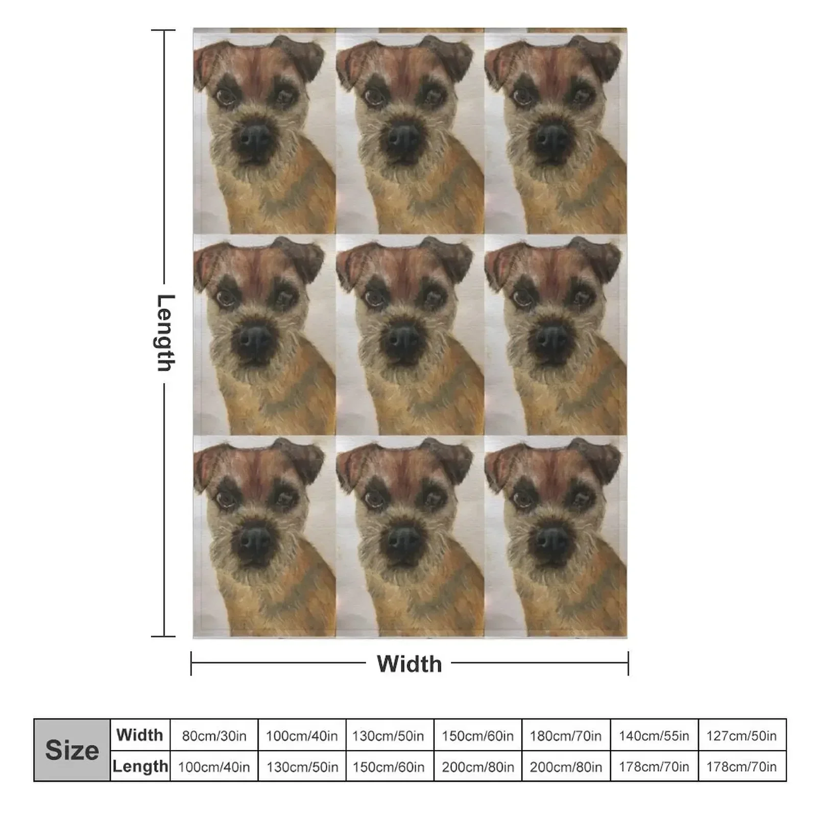 Hand painted border terrier Throw Blanket