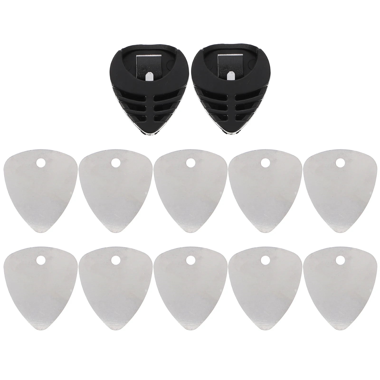 

10 Stainless Steel Guitar Picks Set Durable Metal Plectrums for Electric Acoustic Guitars Portable Thin Stringed Instrument