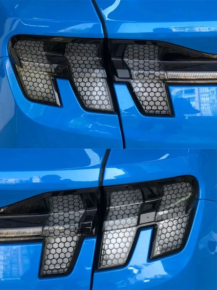 For Ford Mustang Mach-E Tail Light Sticker Honeycomb Cellular Decorative Lamp Stickers Car Exterior Modification Accessories