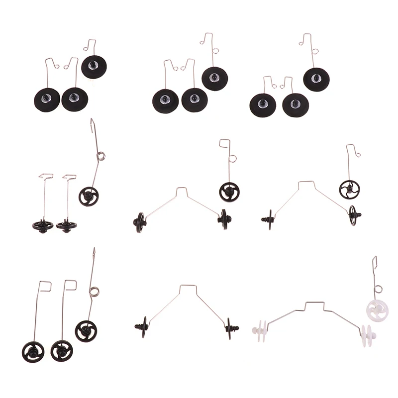 1Set Kit carrello di atterraggio per aliante da lancio a mano in schiuma RC con accessori per aeroplani di ricambio per sottocarro con ruote parti