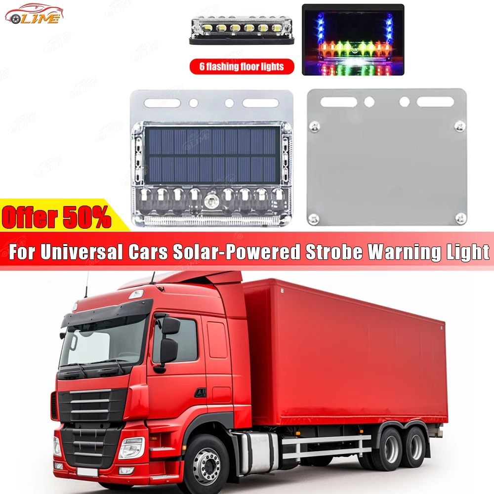

For Universal Cars Solar-Powered Strobe Warning Light Solar-powered warning light Waterproof and UV-resistant warning light