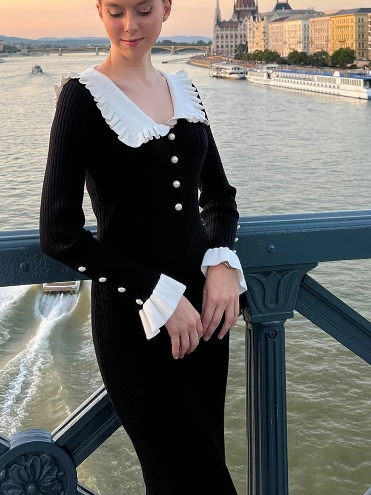 Ele gestrickter, elastischer, langer Sve-Puppenkragen Dr. Mittellang, Frühling, Herbst, Winter, Faion, Einzelstück, anderes Material