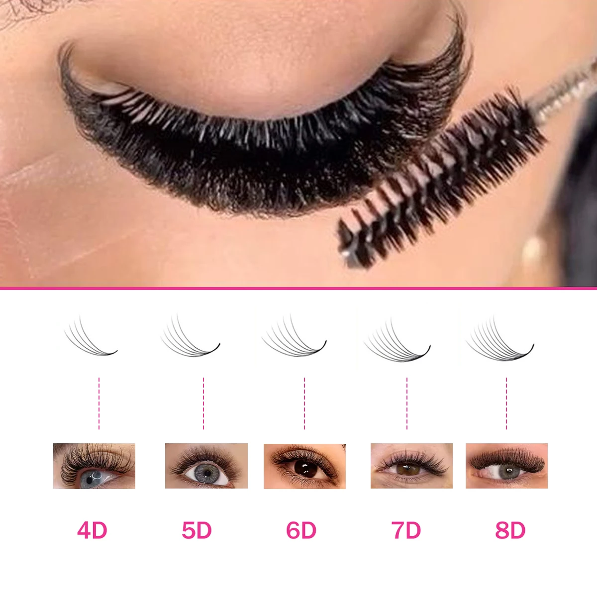 Lashprofessor 500 ventiladores extensiones de pestañas de abanico sueltas y puntiagudas finas 4D 5D 6D 7D 8D volumen ruso pestañas prefabricadas maquillaje cilios