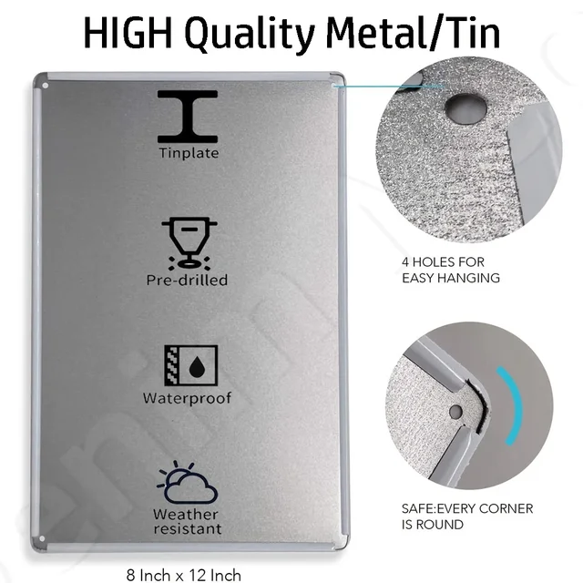 Custom Metal Tin Signs Retro Plaque Home Decor Iron Wall Art Poster Personalized Text Plates Street Sign 20x30cm/15x30cm/30x30cm 3 Custom Metal Tin Signs Retro Plaque Home Decor Iron Wall Art Poster Personalized Text Plates Street Sign 20x30cm/15x30cm/30x30cm 3