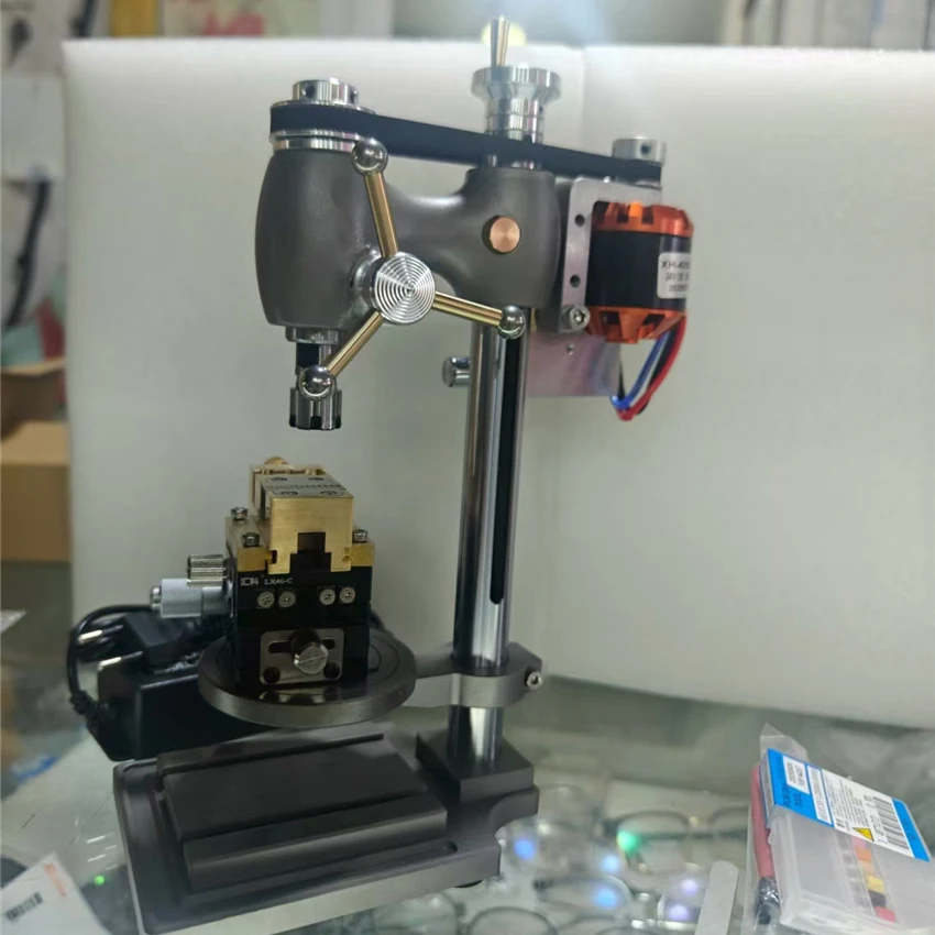 High-precision Mini Bench Drill Watchmaker Tools Drill Head ER11 Clamp Brushless Motor Metal Precision Watch Punching Machine