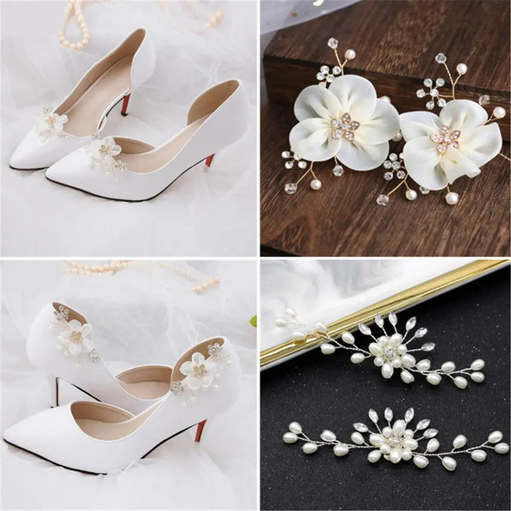 2pcs Shoe Clip Wedding Shoes High Heel Women Bride Decoration Rhinestone Shiny Decorative Clips Charm Buckle