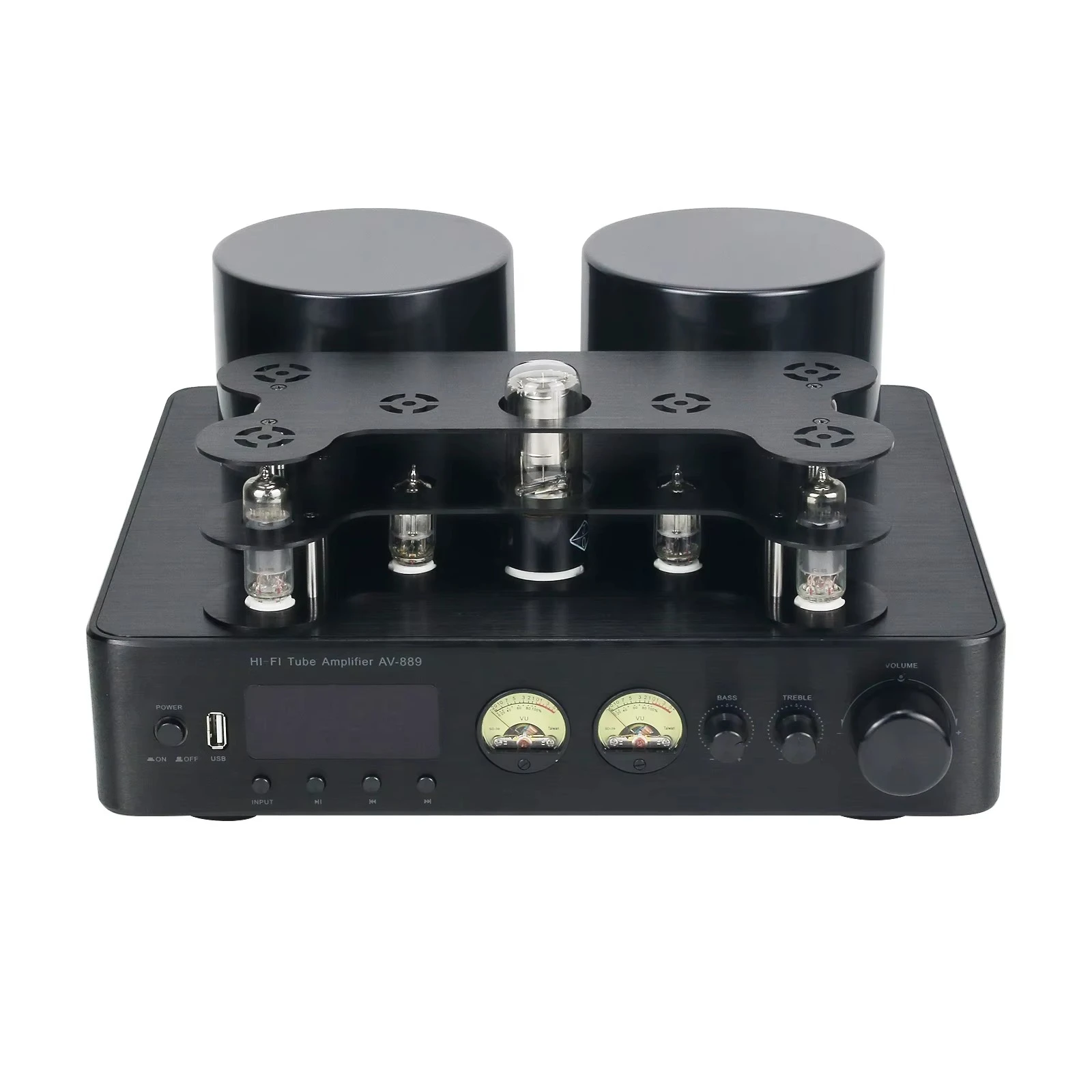 AV-889 Hifi 200Wx2 Tube Amplifier Vacuum Tube Amp with BT USB Lossless Decoding Assembled Audio Products Accessory